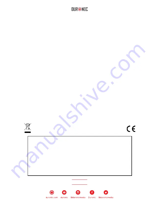 Duronic BPM080 Manual Download Page 122