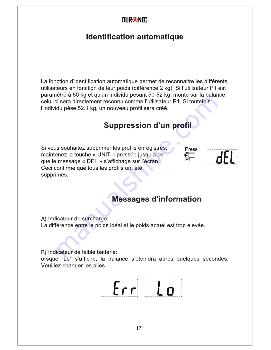 Duronic BS201 Instructions For Use Manual Download Page 17