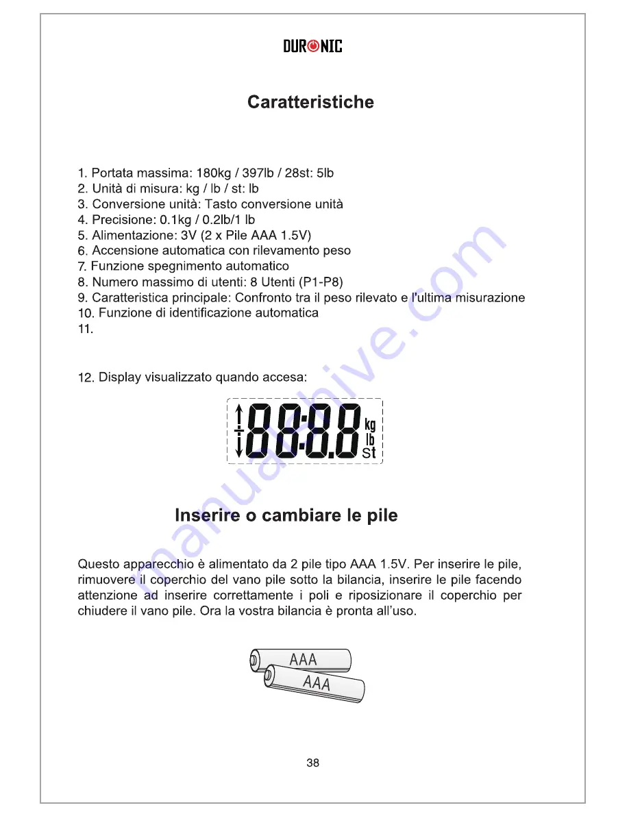 Duronic BS201 Скачать руководство пользователя страница 38