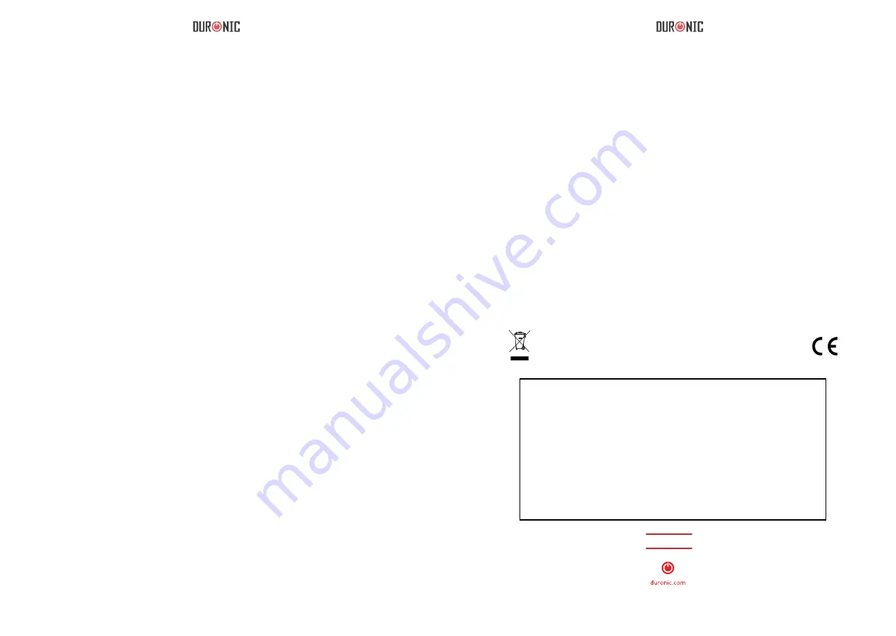 Duronic HM4 Manual Download Page 18