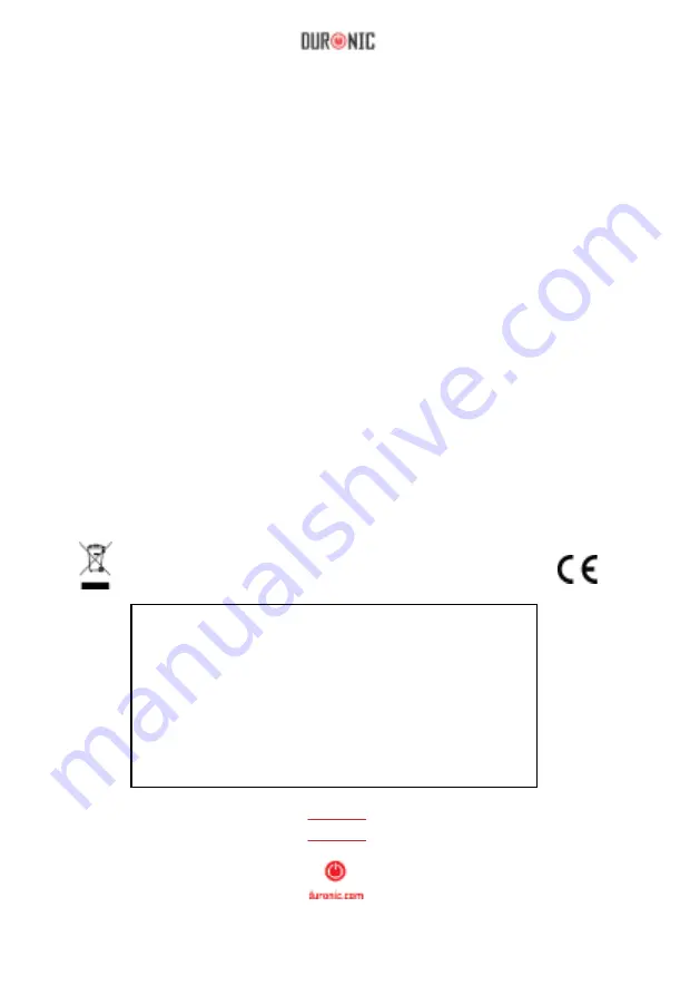 Duronic PM131 Operating Manual Download Page 28