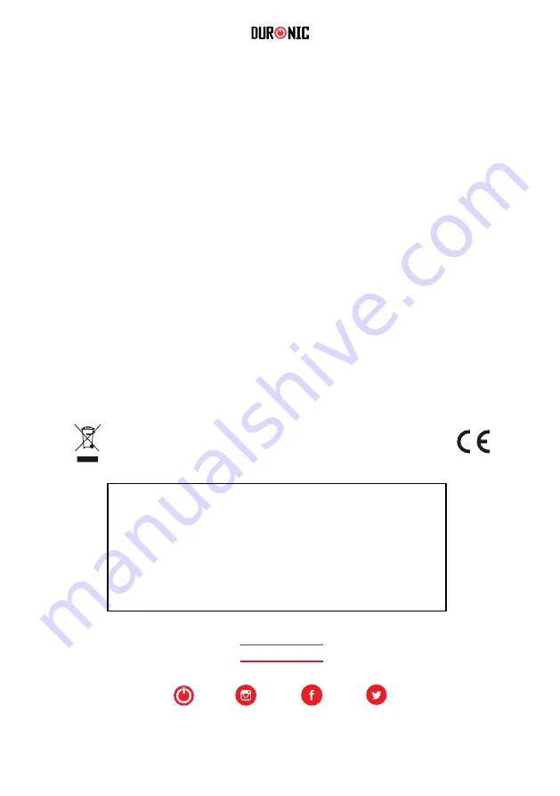 Duronic RL13 Instructions Manual Download Page 18