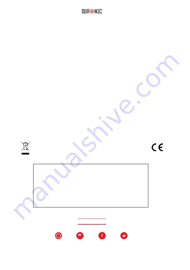 Duronic Si3 Instructions Before Use Download Page 20