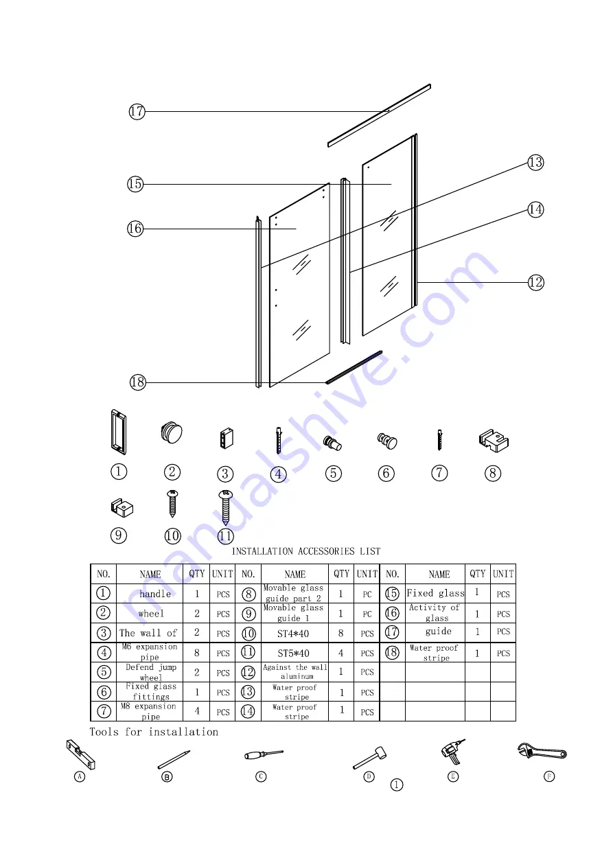 Durovin Bathrooms Ravenna 17 Door Only MMN04 Скачать руководство пользователя страница 4