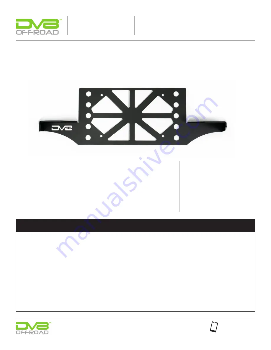 DV8 OFFROAD LPBM-03 Скачать руководство пользователя страница 1