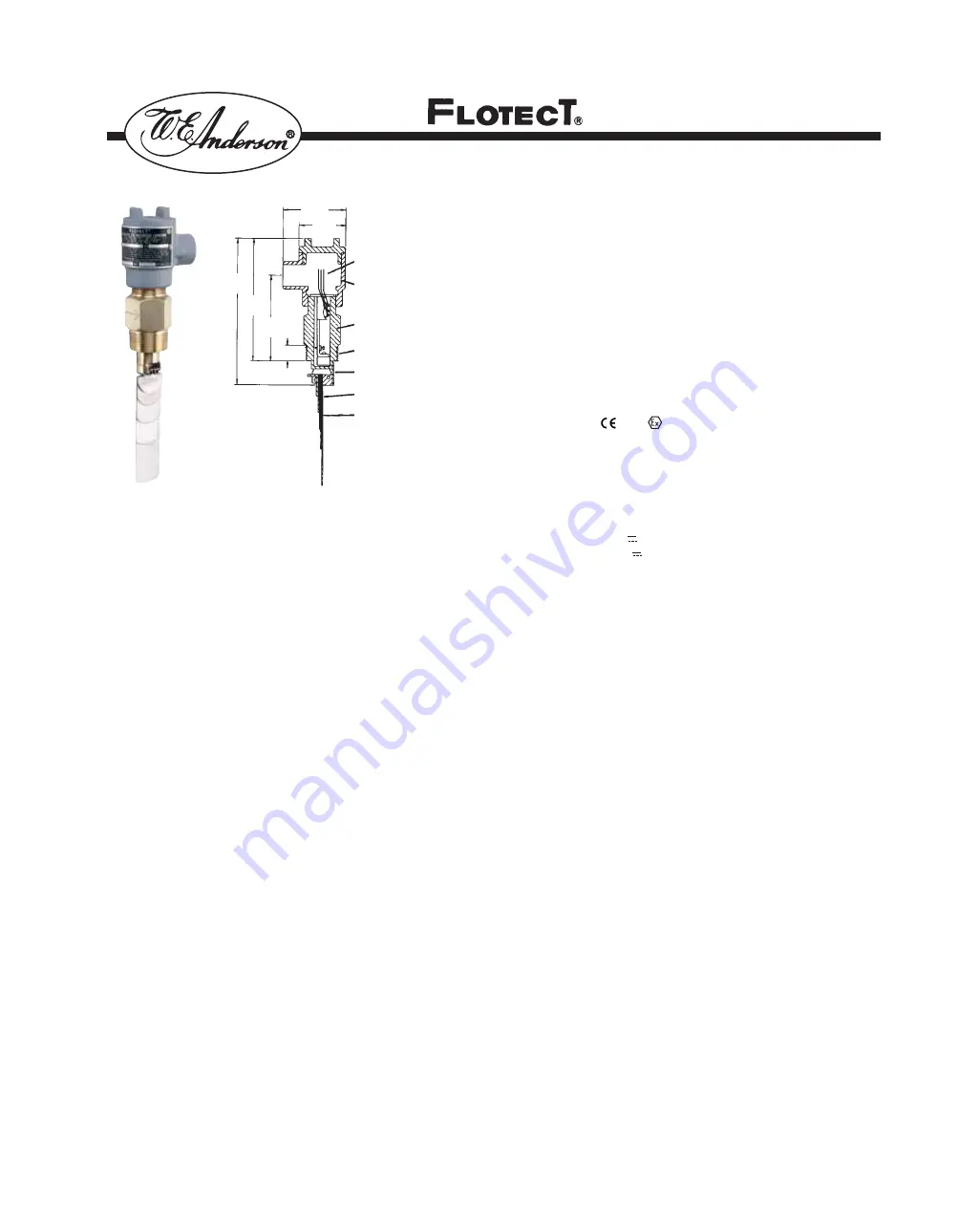 Dwyer Instruments W.E. Anderson Flotect V4 Series Скачать руководство пользователя страница 1