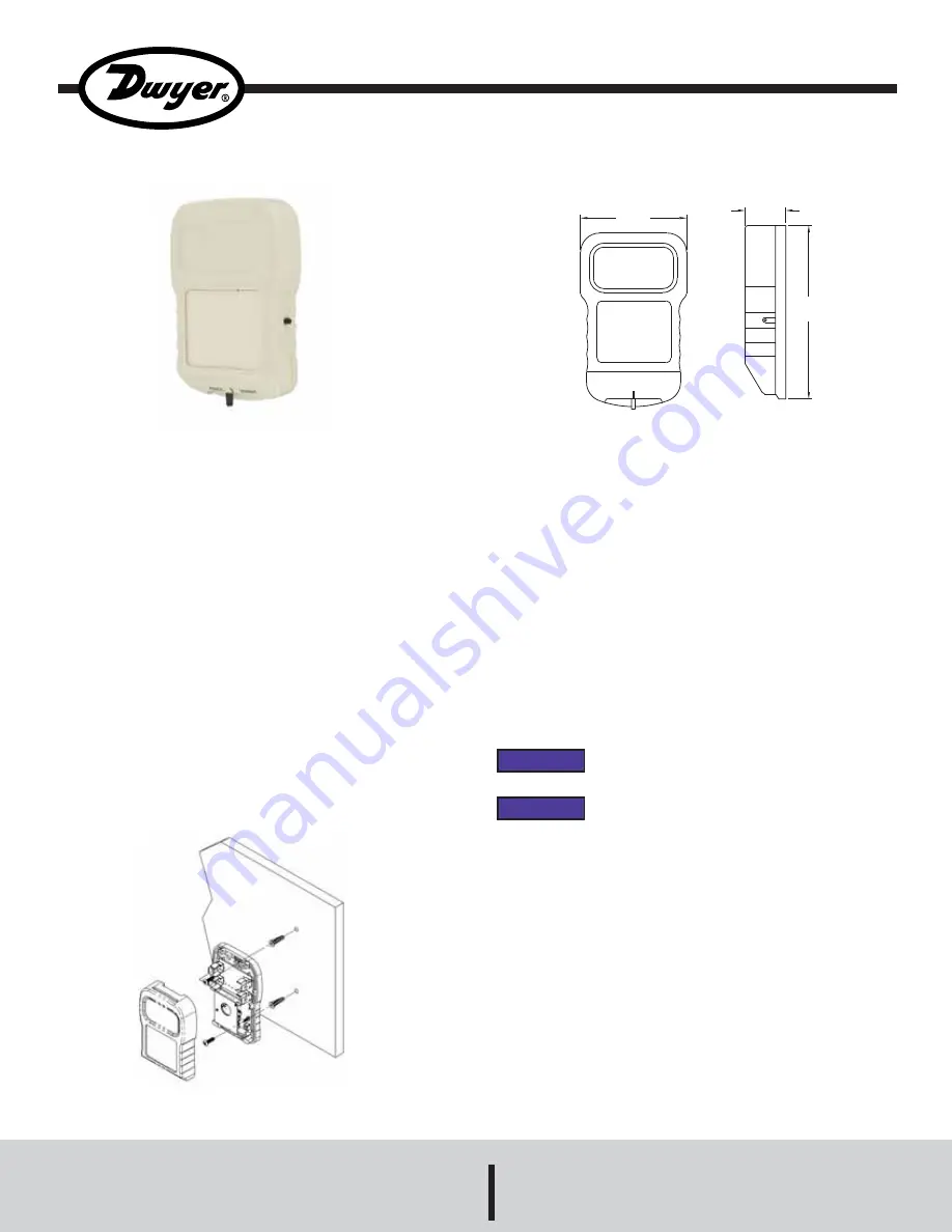 Dwyer Instruments WTP-W series Specifications-Installation And Operating Instructions Download Page 1