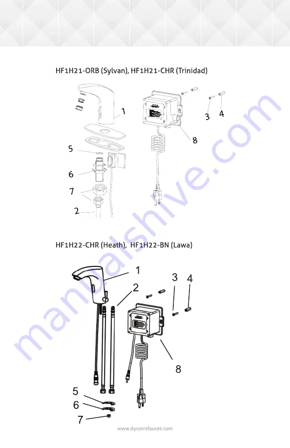 Dyconn HF1H21-CHR Скачать руководство пользователя страница 4