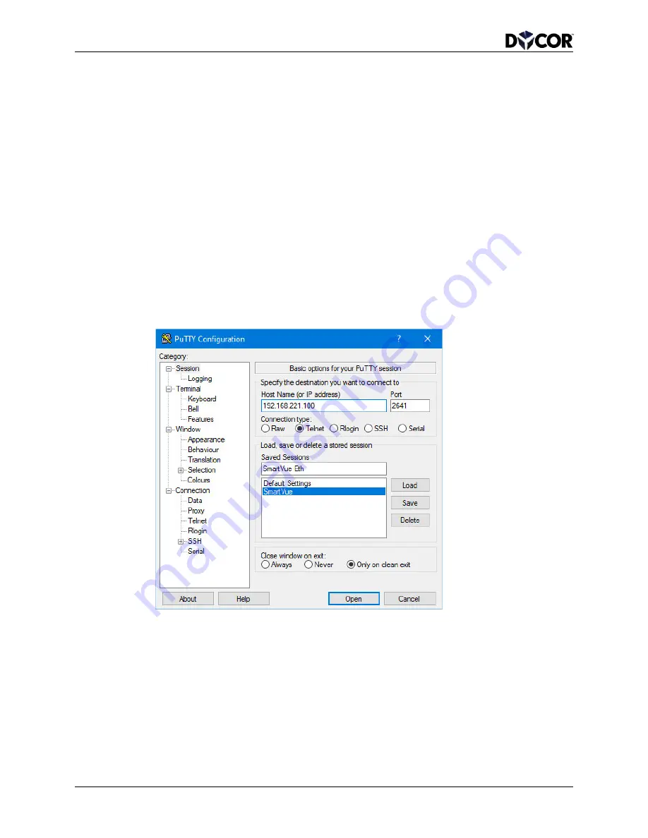 Dycor SmartVue Process Control Monitor Operator'S Manual Download Page 62