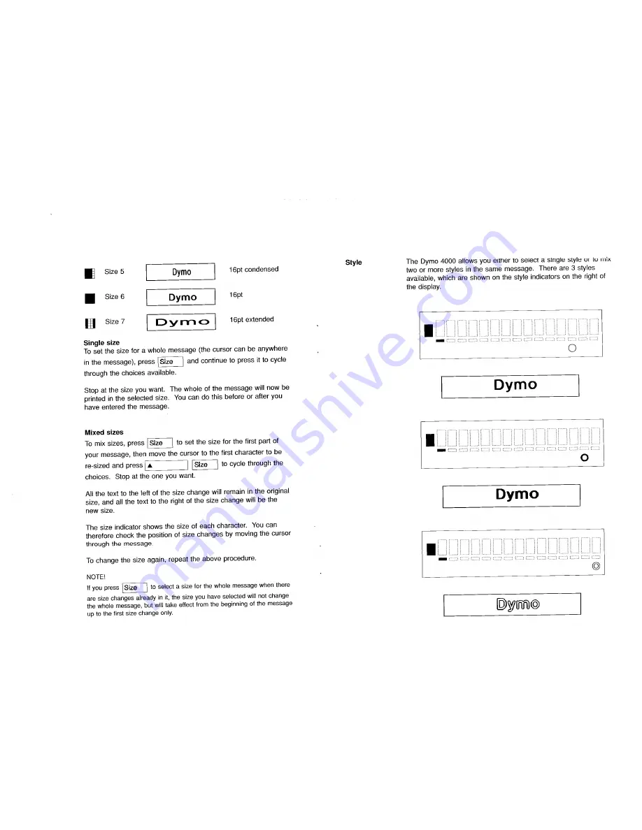 Dymo 4000 Скачать руководство пользователя страница 10