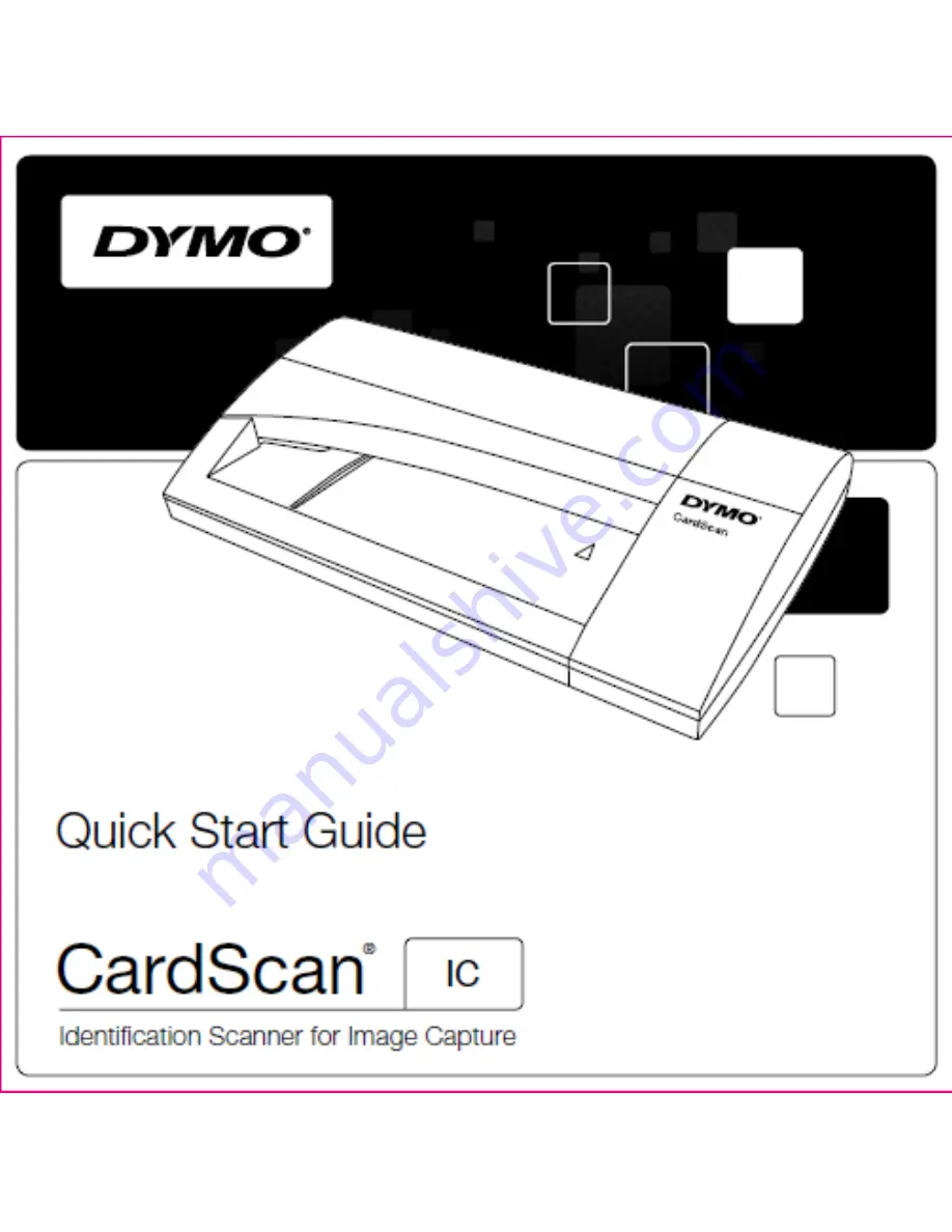 Dymo CardScan IC Quick Start Manual Download Page 1