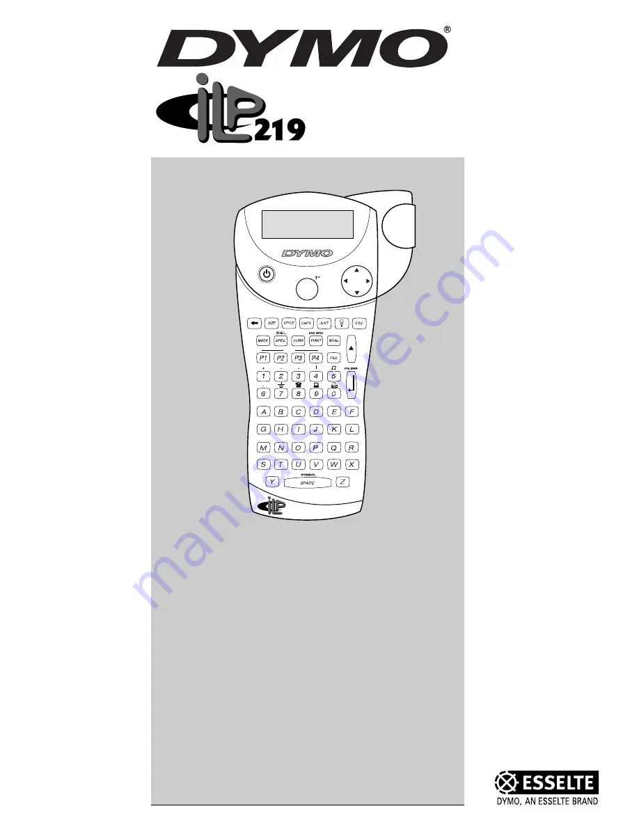 Dymo ILP 219 Instructions For Use Manual Download Page 1