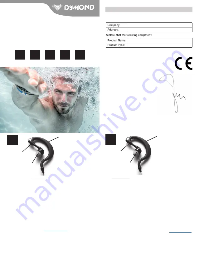 Dymond Waterproof Headset User Manual Download Page 1