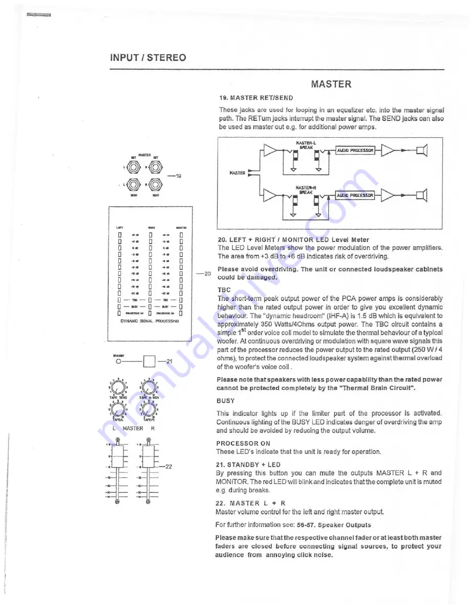 Dynacord 12/16 Channel Power Mixer PSX 1250 Скачать руководство пользователя страница 8