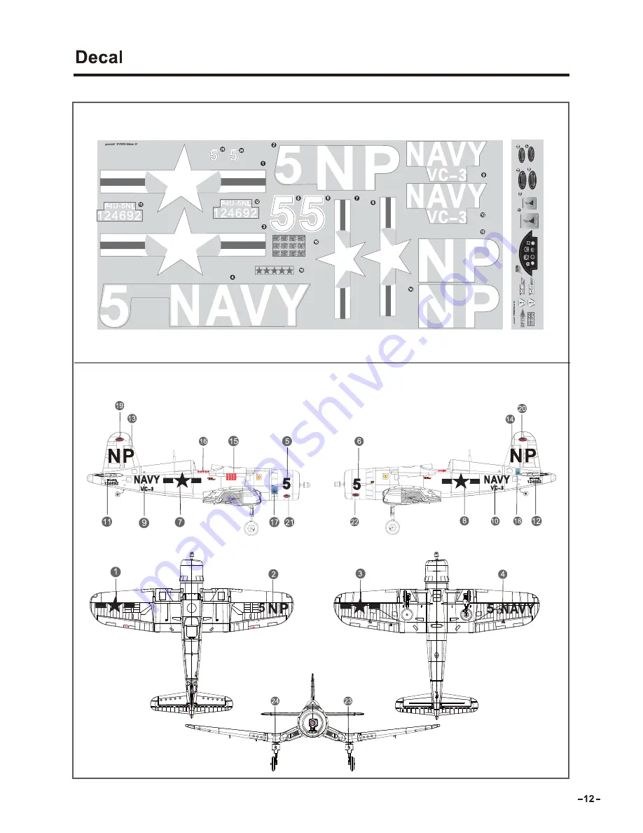 Dynam F4U Corsair Instruction Manual Download Page 13