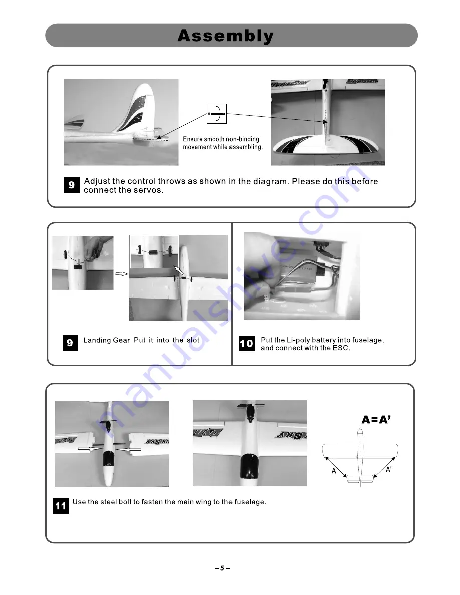 Dynam Hawk Sky Instruction Manual Download Page 5