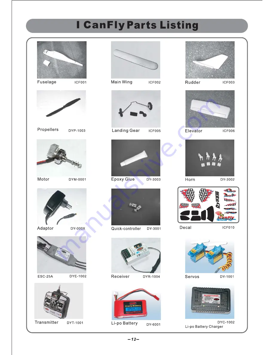 Dynam iCanFly DY8926 Instruction Manual Download Page 12