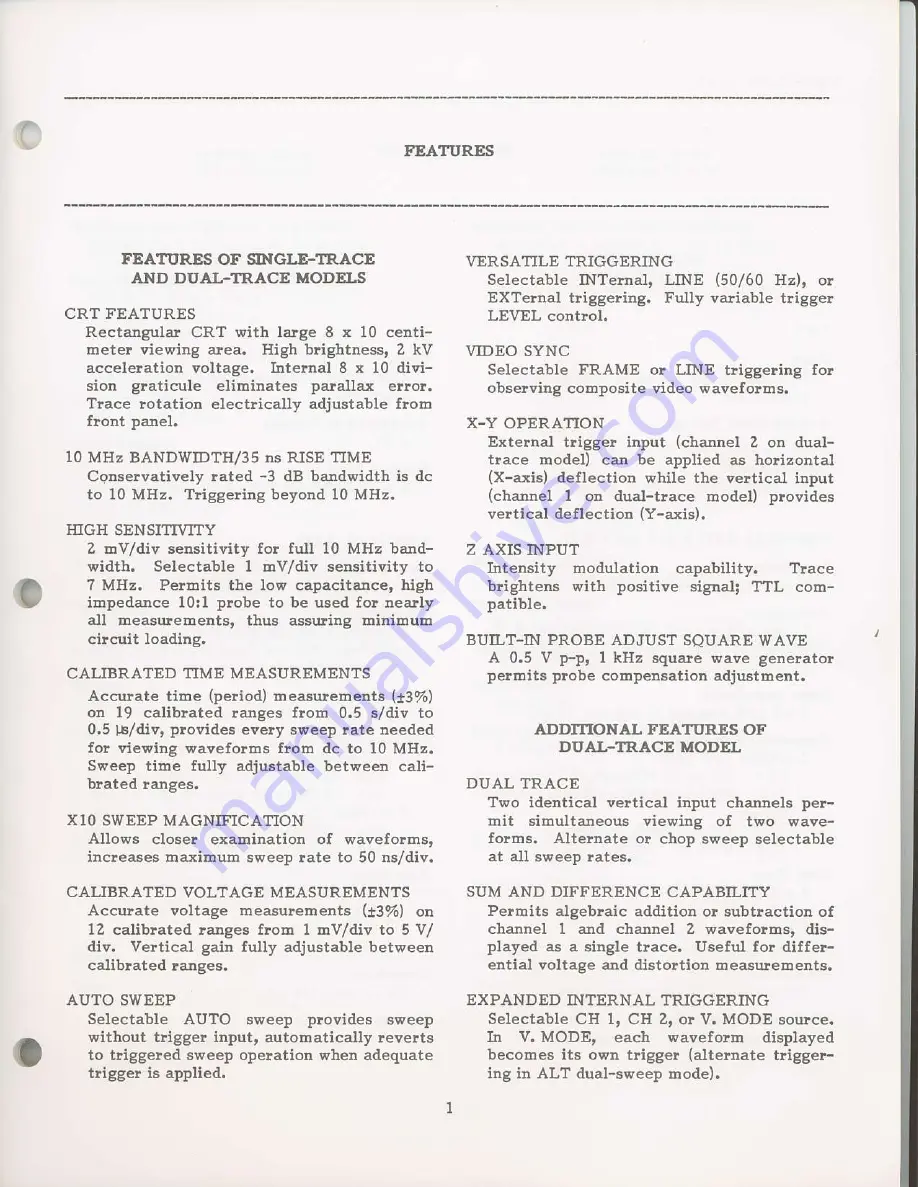 Dynascan Corporation B+K Precision 1466A Instruction Manual Download Page 5