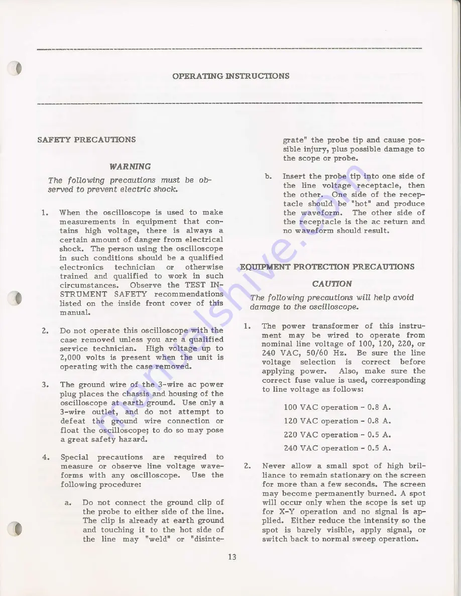 Dynascan Corporation B+K Precision 1466A Instruction Manual Download Page 17