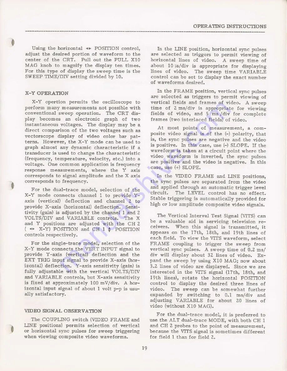 Dynascan Corporation B+K Precision 1466A Instruction Manual Download Page 23