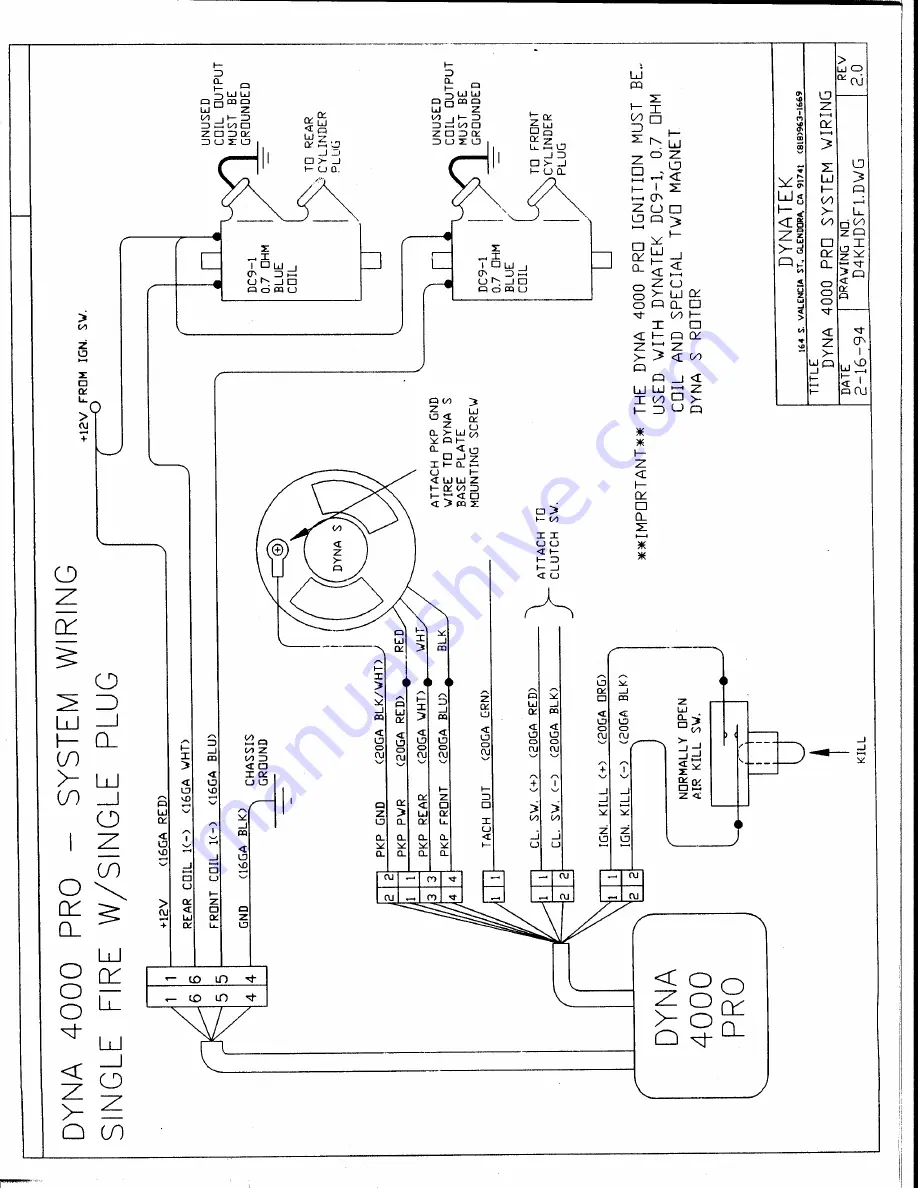 DYNATEK Dyna 4000 Pro DP4000-HD1 Скачать руководство пользователя страница 6