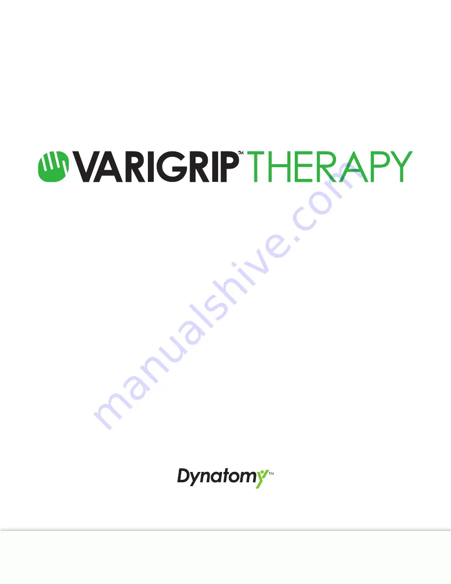 Dynatomy VariGrip Therapy Скачать руководство пользователя страница 22