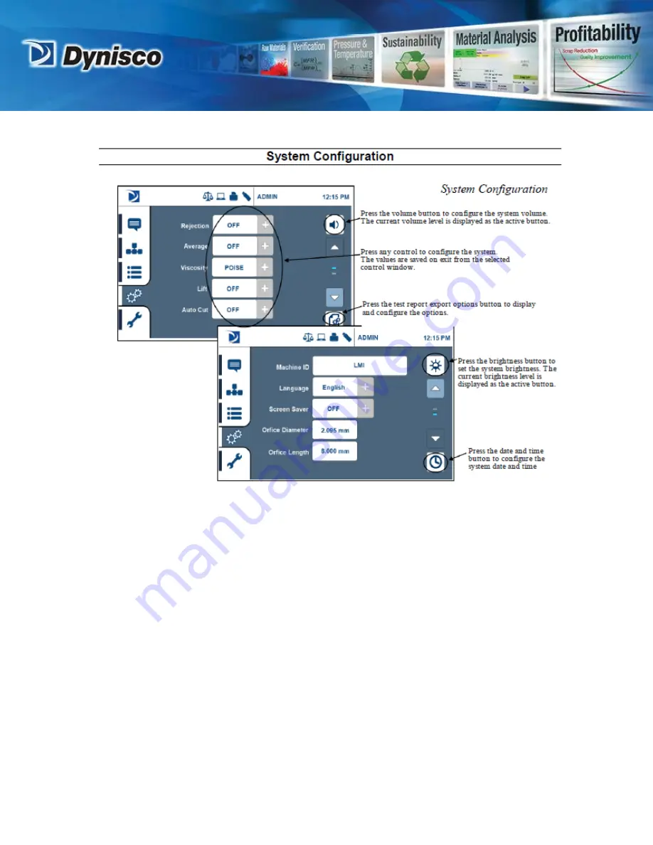 Dynisco LMI5000 Operating Manual Download Page 32