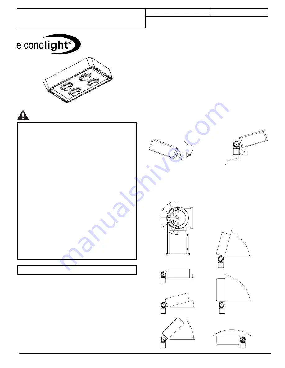 e-conolight E-SBA7 Series Installation Instructions Manual Download Page 1