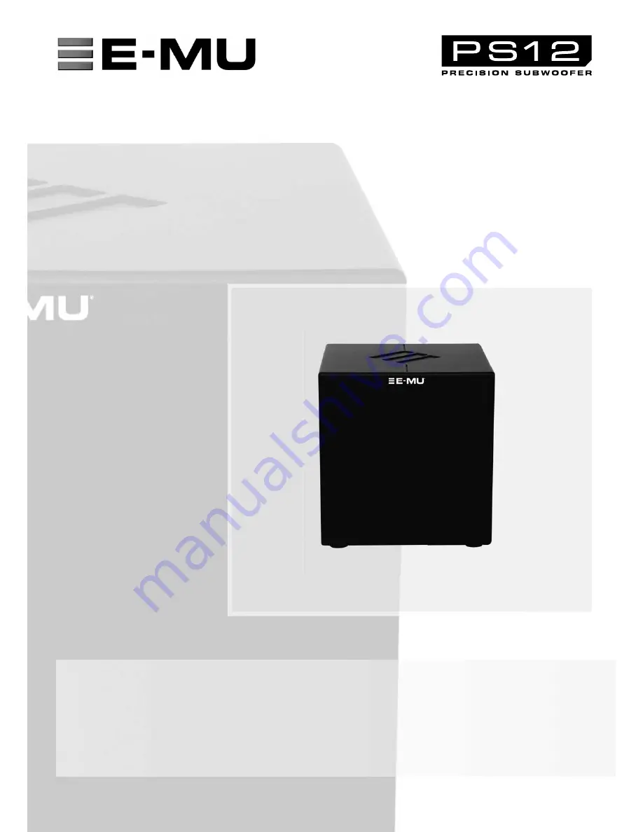 E-Mu PS12 Owner'S Manual Download Page 1