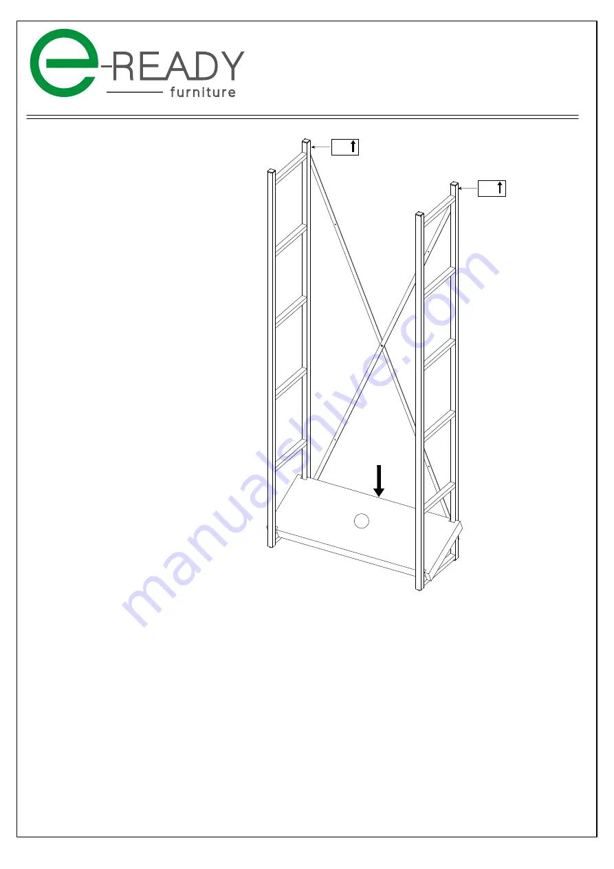 E-Ready Furniture bookcase Assembly Instructions Manual Download Page 6