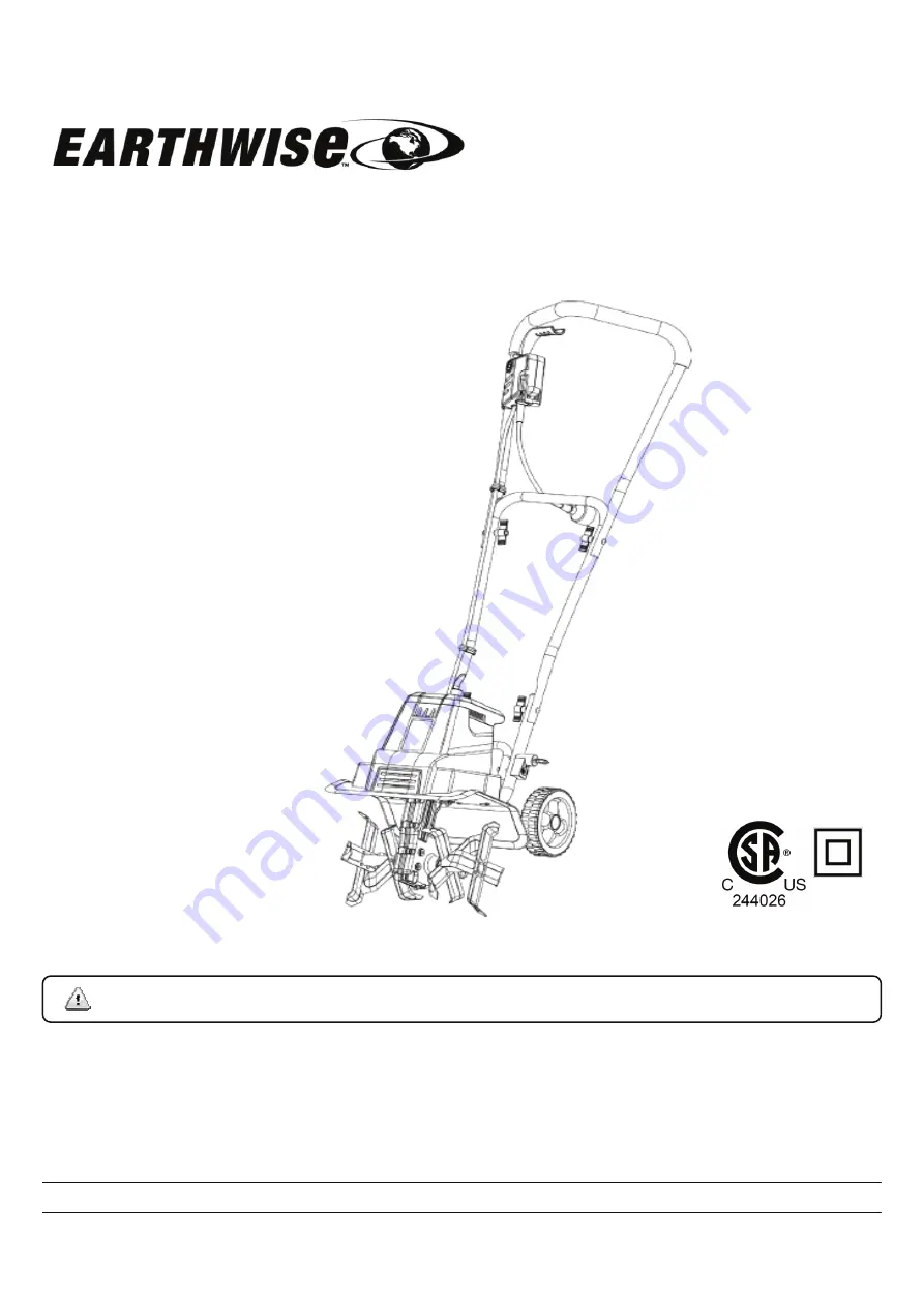 EarthWise TC70090 Owner'S Manual Download Page 11