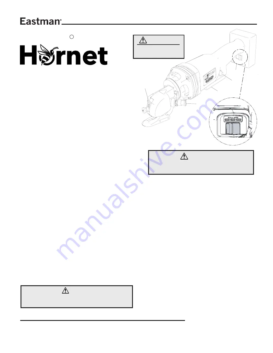 EASTMAN Hornet HRNT Скачать руководство пользователя страница 1