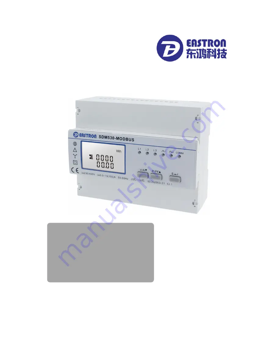 Eastron SDM530-Modbus User Manual Download Page 1