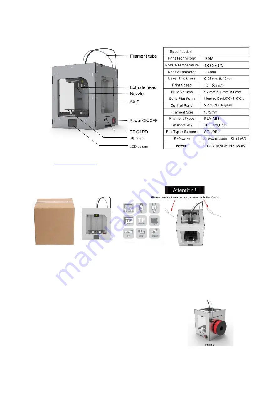 EasyThreed Easythreed X5 Скачать руководство пользователя страница 2