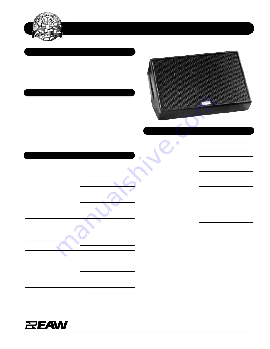 EAW SM200iH Specifications Download Page 1