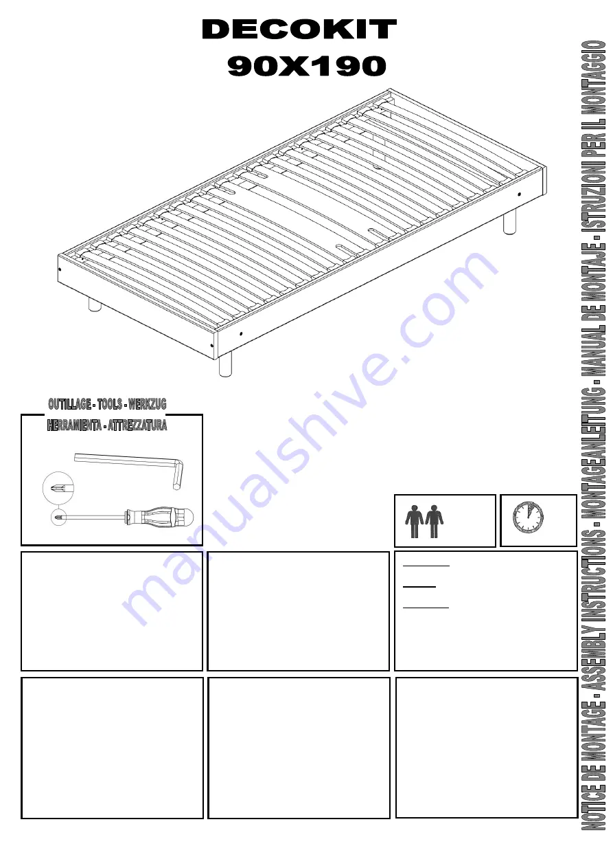 Ebac DECOKIT 90X190 Assembly Instructions Download Page 1