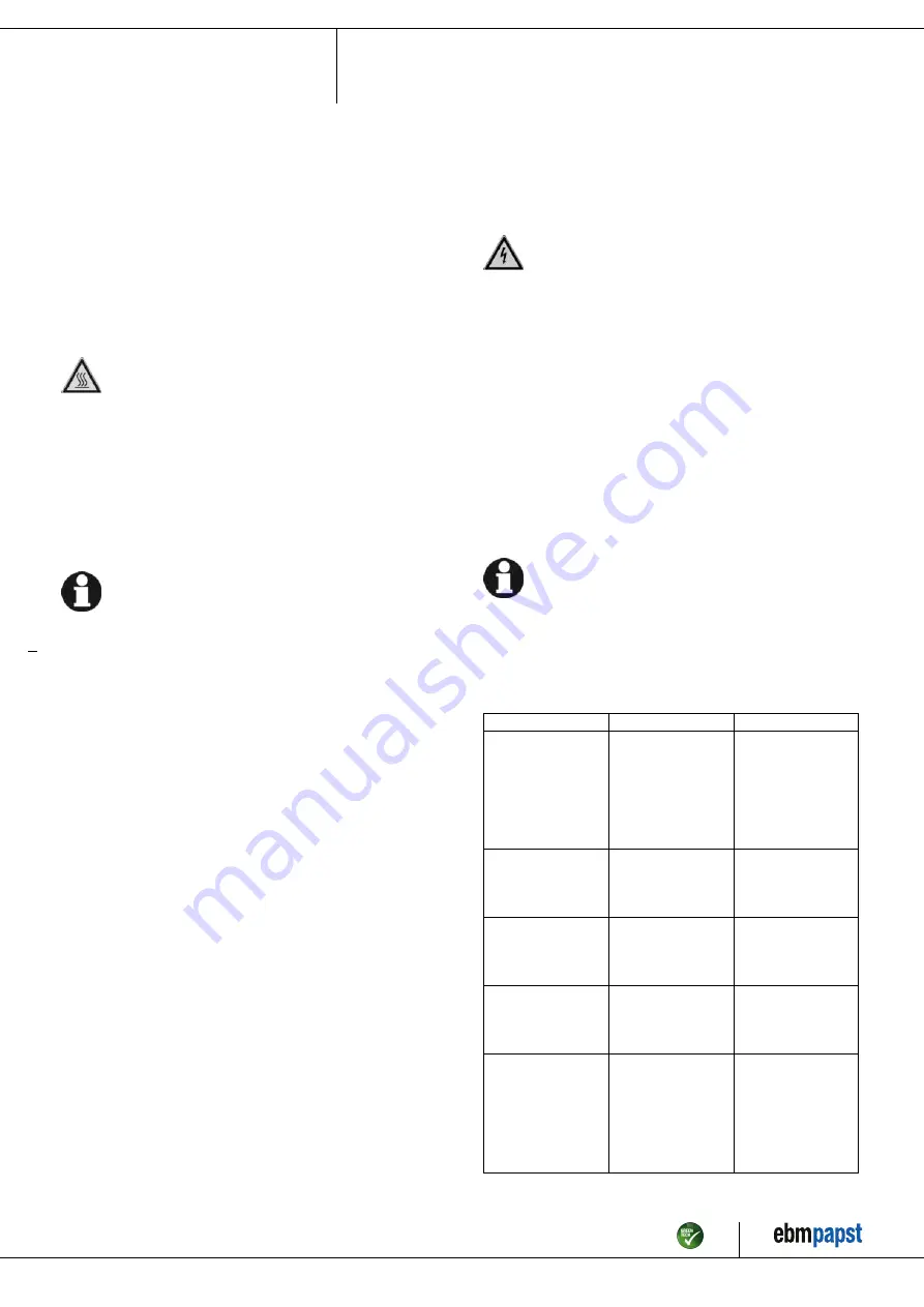 ebm-papst D1G146-AA33-52 Operating Instructions Manual Download Page 8