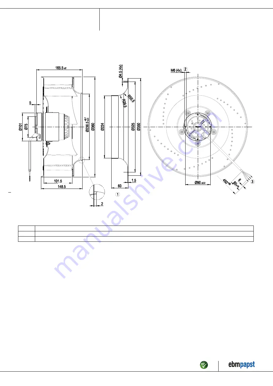 ebm-papst R4E355-AF13-09 Operating Instructions Manual Download Page 4