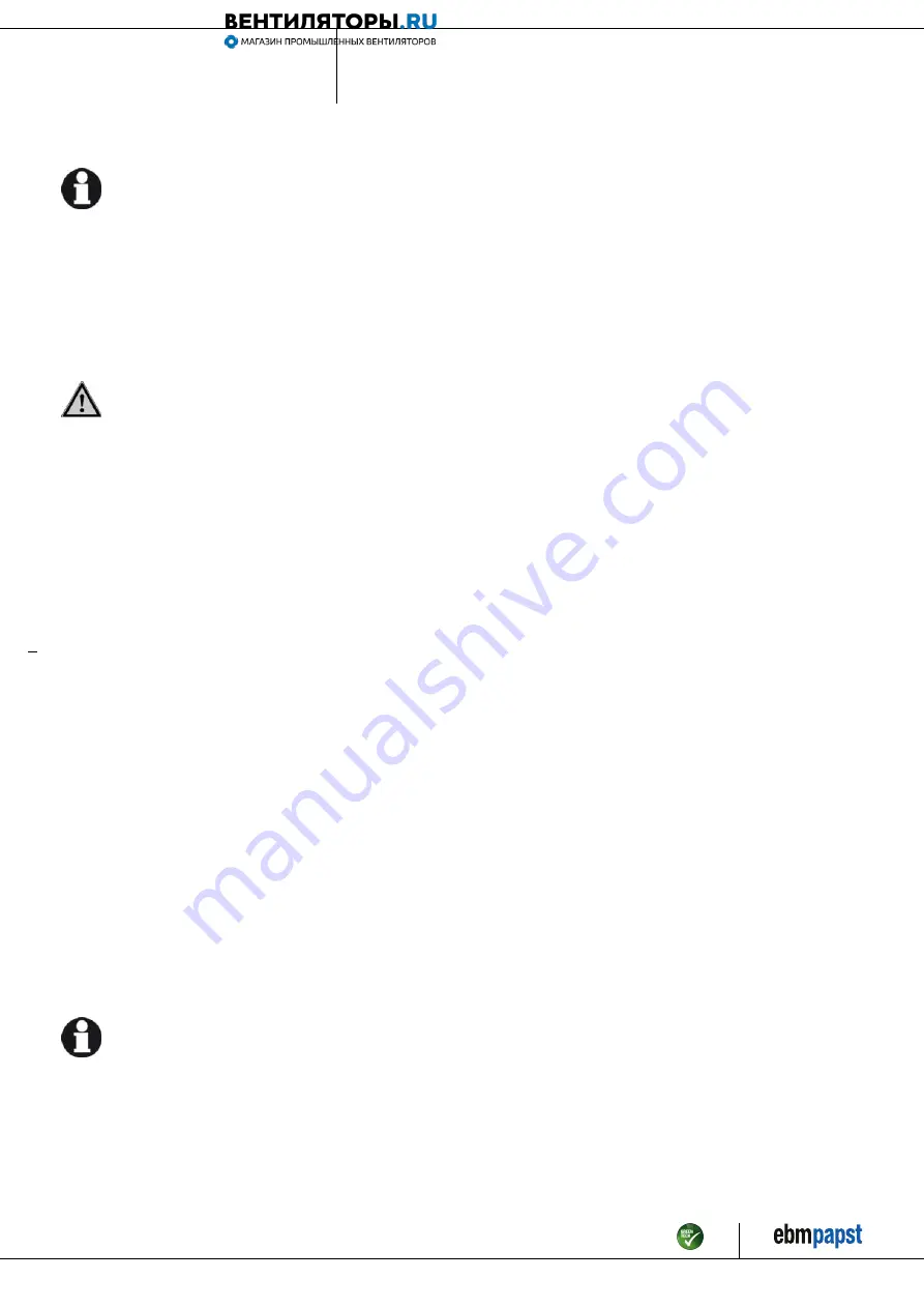 ebm-papst S3G910-BS22-01 Operating Instructions Manual Download Page 13