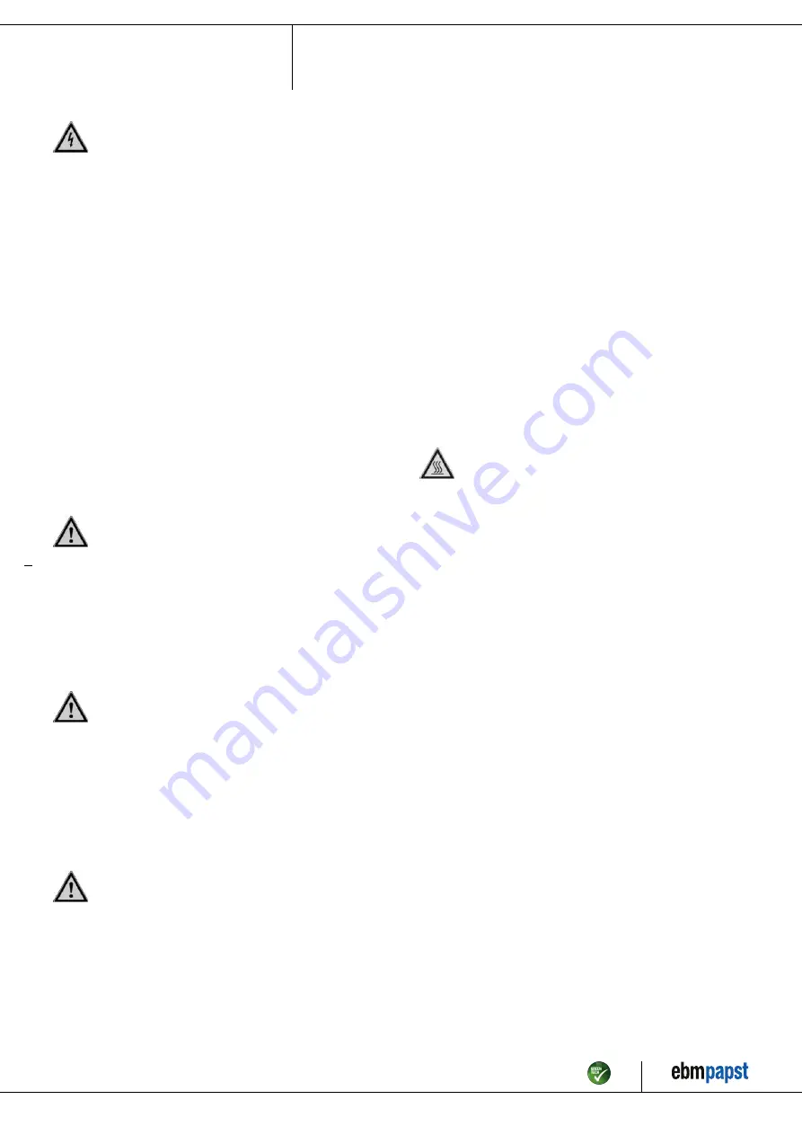 ebm-papst W6D910-KD01-01 Operating Instructions Manual Download Page 2