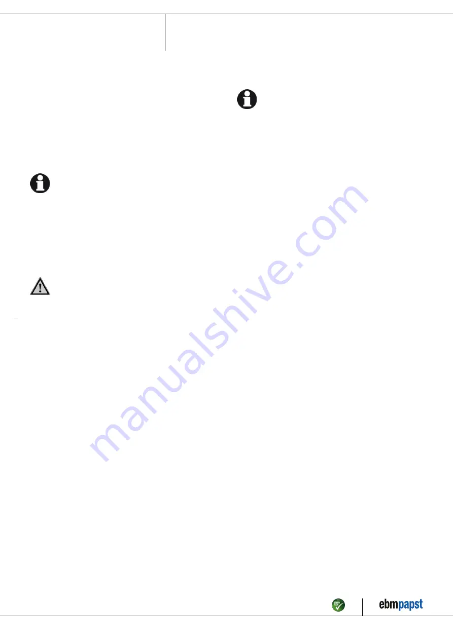 ebm-papst W6E630-GN01-01 Operating Instructions Manual Download Page 12