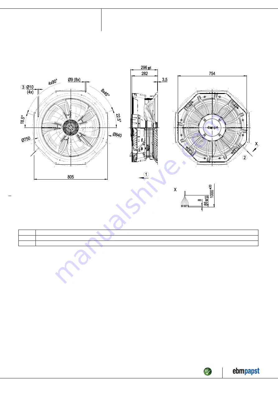 ebm-papst W8D630-KN01-01 Operating Instructions Manual Download Page 4