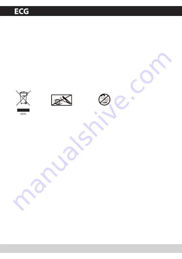 ECG ZV 68 Operating Manual Download Page 12