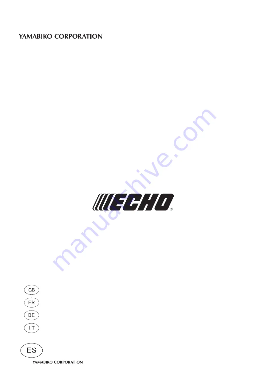 Echo CS-2510TES Operator'S Manual Download Page 192