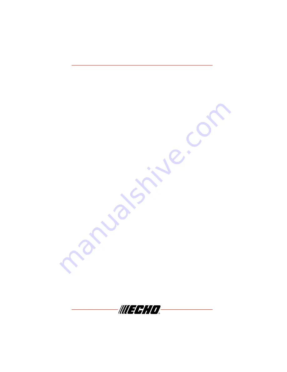 Echo CS-4920 Operator'S Manual Download Page 16