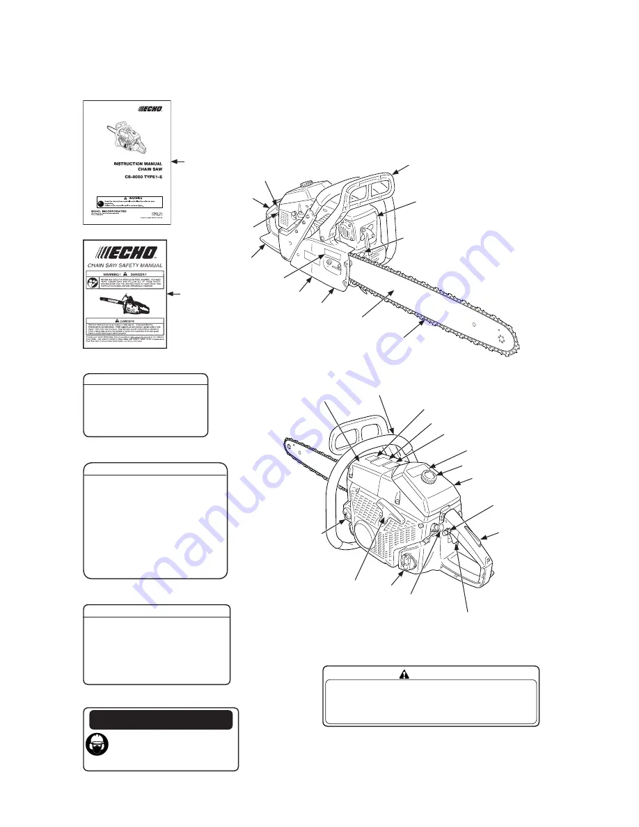 Echo CS-8000 Instruction Manual Download Page 8