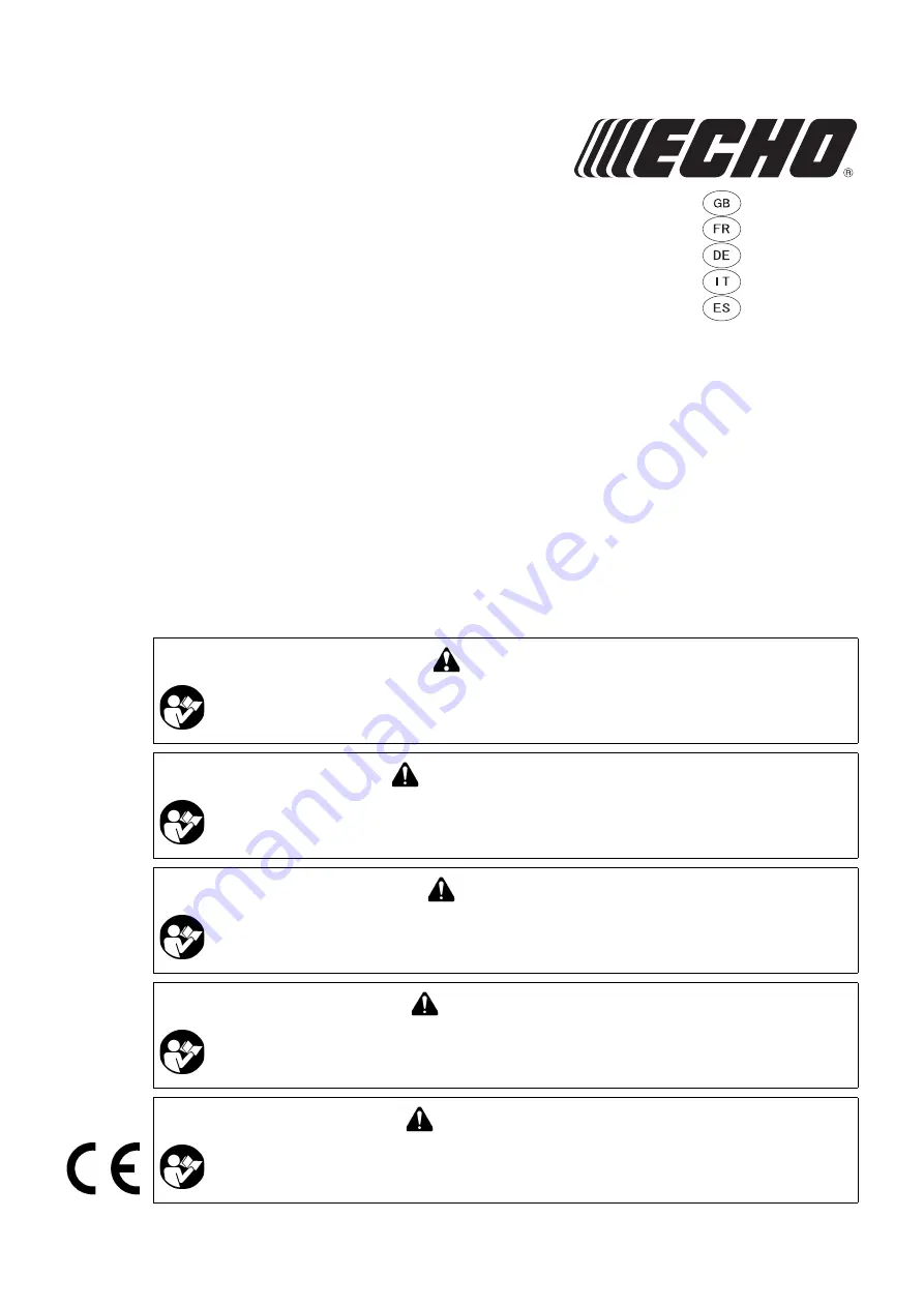 Echo MB-5810 Operator'S Manual Download Page 1