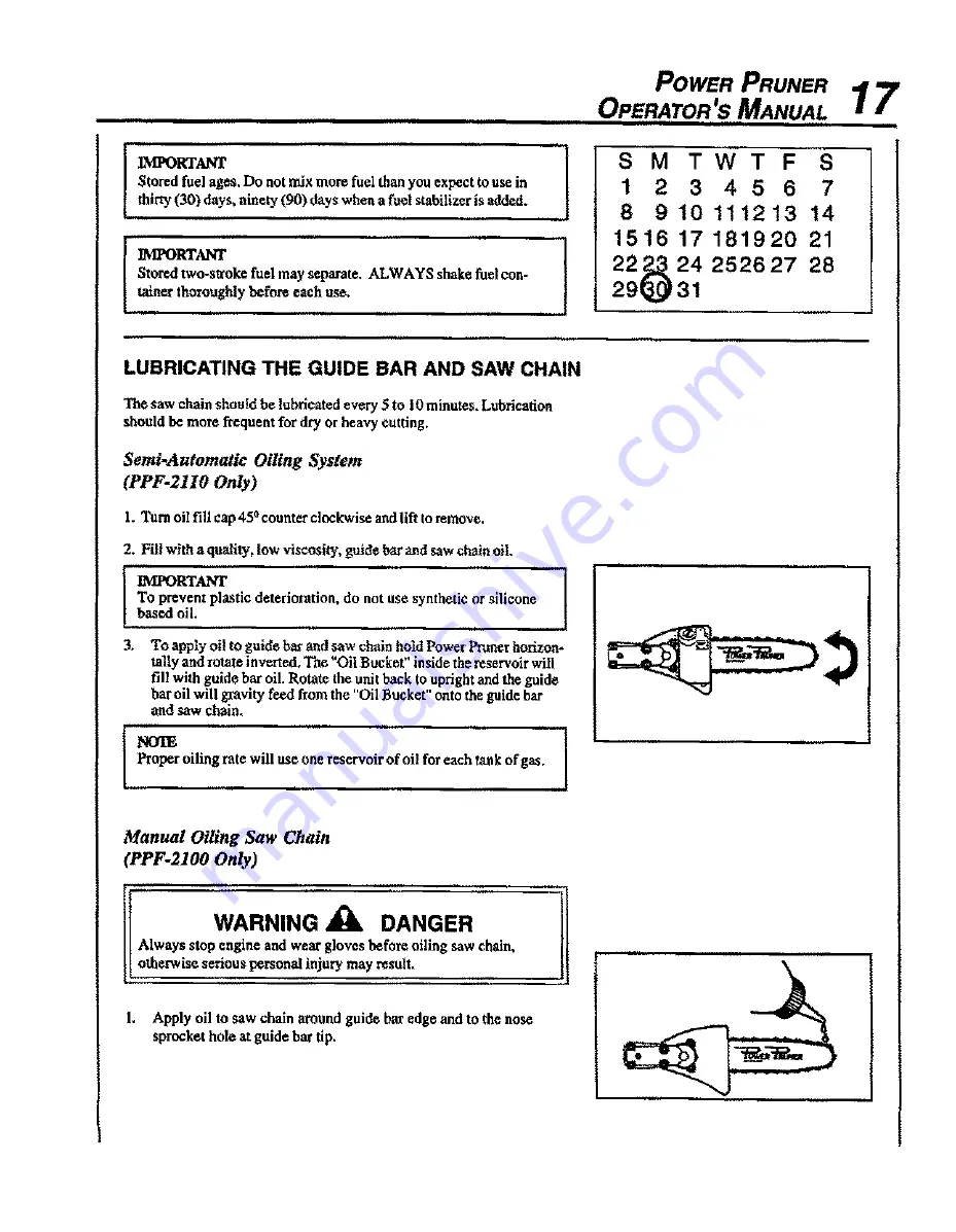 Echo PPF-2100 Type 1 Operator'S Manual Download Page 17