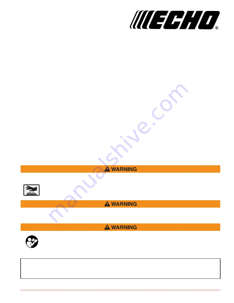 Echo SHC-266 Operator'S Manual Download Page 1