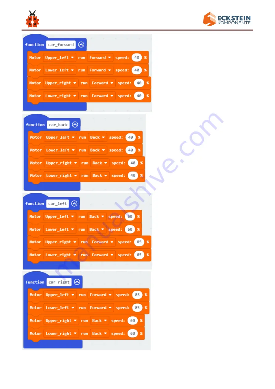 Eckstein komponente Keyestudio 4WD Mecanum Robot Car Manual Download Page 282